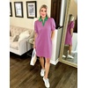 image:imageZESICA Womens Summer Casual Striped T Shirt Mini DressRose