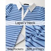 image:imageZESICA Womens Summer Casual Striped T Shirt Mini DressSkyblue