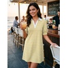 image:imageZESICA Womens Summer Casual Striped T Shirt Mini DressYellow
