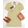 image:imageZESICA Womens Summer Casual Striped T Shirt Mini DressYellow