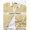 image:imageZESICA Womens Summer Casual Striped T Shirt Mini DressYellow