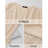 image:imageZESICA Womens Summer Casual V Neck Eyelet A Line Maxi DressesApricot