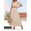 image:imageZESICA Womens Summer Casual V Neck Eyelet A Line Maxi DressesApricot