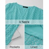 image:imageZESICA Womens Summer Casual V Neck Eyelet A Line Maxi DressesAqua