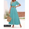 image:imageZESICA Womens Summer Casual V Neck Eyelet A Line Maxi DressesAqua