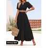 image:imageZESICA Womens Summer Casual V Neck Eyelet A Line Maxi DressesBlack