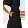 image:imageZESICA Womens Summer Casual V Neck Eyelet A Line Maxi DressesBlack