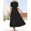 image:imageZESICA Womens Summer Casual V Neck Eyelet A Line Maxi DressesBlack