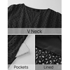 image:imageZESICA Womens Summer Casual V Neck Eyelet A Line Maxi DressesBlack