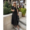 image:imageZESICA Womens Summer Casual V Neck Eyelet A Line Maxi DressesBlack
