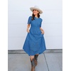 image:imageZESICA Womens Summer Casual V Neck Eyelet A Line Maxi DressesCobalt