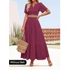 image:imageZESICA Womens Summer Casual V Neck Eyelet A Line Maxi DressesFuchsia