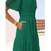 image:imageZESICA Womens Summer Casual V Neck Eyelet A Line Maxi DressesGreen