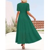 image:imageZESICA Womens Summer Casual V Neck Eyelet A Line Maxi DressesGreen