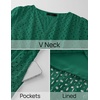 image:imageZESICA Womens Summer Casual V Neck Eyelet A Line Maxi DressesGreen