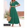 image:imageZESICA Womens Summer Casual V Neck Eyelet A Line Maxi DressesGreen