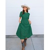 image:imageZESICA Womens Summer Casual V Neck Eyelet A Line Maxi DressesGreen