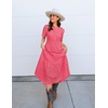 image:imageZESICA Womens Summer Casual V Neck Eyelet A Line Maxi DressesHot Pink