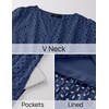 image:imageZESICA Womens Summer Casual V Neck Eyelet A Line Maxi DressesNavy