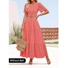 image:imageZESICA Womens Summer Casual V Neck Eyelet A Line Maxi DressesPeach