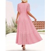 image:imageZESICA Womens Summer Casual V Neck Eyelet A Line Maxi DressesPink