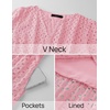 image:imageZESICA Womens Summer Casual V Neck Eyelet A Line Maxi DressesPink