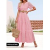 image:imageZESICA Womens Summer Casual V Neck Eyelet A Line Maxi DressesPink