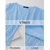 image:imageZESICA Womens Summer Casual V Neck Eyelet A Line Maxi DressesSky
