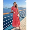 image:imageZESICA Womens Summer Casual V Neck Eyelet A Line Maxi DressesWatermelon
