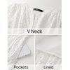 image:imageZESICA Womens Summer Casual V Neck Eyelet A Line Maxi DressesWhite
