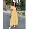 image:imageZESICA Womens Summer Casual V Neck Eyelet A Line Maxi DressesYellow