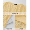 image:imageZESICA Womens Summer Casual V Neck Eyelet A Line Maxi DressesYellow