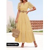 image:imageZESICA Womens Summer Casual V Neck Eyelet A Line Maxi DressesYellow