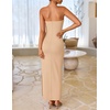 image:imageZESICA Womens Summer Cocktail Strapless Bodycon Maxi DressApricot