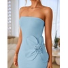image:imageZESICA Womens Summer Cocktail Strapless Bodycon Maxi DressBlue