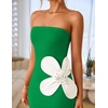 image:imageZESICA Womens Summer Cocktail Strapless Bodycon Maxi DressGreen