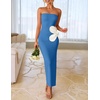image:imageZESICA Womens Summer Cocktail Strapless Bodycon Maxi DressRoyalblue