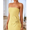 image:imageZESICA Womens Summer Cocktail Strapless Bodycon Maxi DressYellow