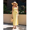 image:imageZESICA Womens Summer Cocktail Strapless Bodycon Maxi DressYellow