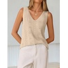 image:imageZESICA Womens Summer Crochet Sleeveless Tank TopsApricot