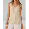 image:imageZESICA Womens Summer Crochet Sleeveless Tank TopsApricot