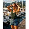 image:imageZESICA Womens Summer Crochet Sleeveless Tank TopsArmygreen