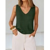 image:imageZESICA Womens Summer Crochet Sleeveless Tank TopsArmygreen