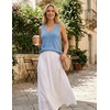 image:imageZESICA Womens Summer Crochet Sleeveless Tank TopsBlue
