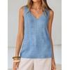 image:imageZESICA Womens Summer Crochet Sleeveless Tank TopsBlue