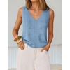 image:imageZESICA Womens Summer Crochet Sleeveless Tank TopsBlue