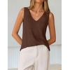 image:imageZESICA Womens Summer Crochet Sleeveless Tank TopsBrown