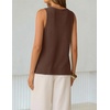 image:imageZESICA Womens Summer Crochet Sleeveless Tank TopsBrown