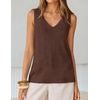 image:imageZESICA Womens Summer Crochet Sleeveless Tank TopsBrown
