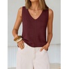 image:imageZESICA Womens Summer Crochet Sleeveless Tank TopsBurgundy